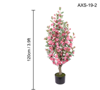 Arbre de Camélia Artificiel en Gros, Plante en Pot à Fleurs en Soie Synthétique 90-150cm pour Décoration Maison Jardin Terrasse, Vente Directe Usine, Personnalisation OEM