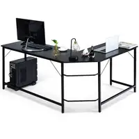 المكاتب المنزلية الحديثة الخشب على شكل L ركن مكتب كمبيوتر ألعاب مكتب كمبيوتر محمول طاولة للدراسة محطة العمل