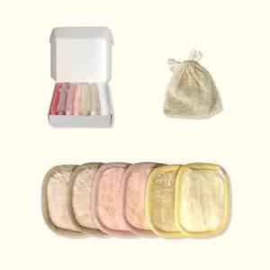 Tampons de coton démaquillants en microfibre lavables antibactériens pour le visage des femmes démaquillant le soutien de la bouffée Conception personnalisée - Product Image 3
