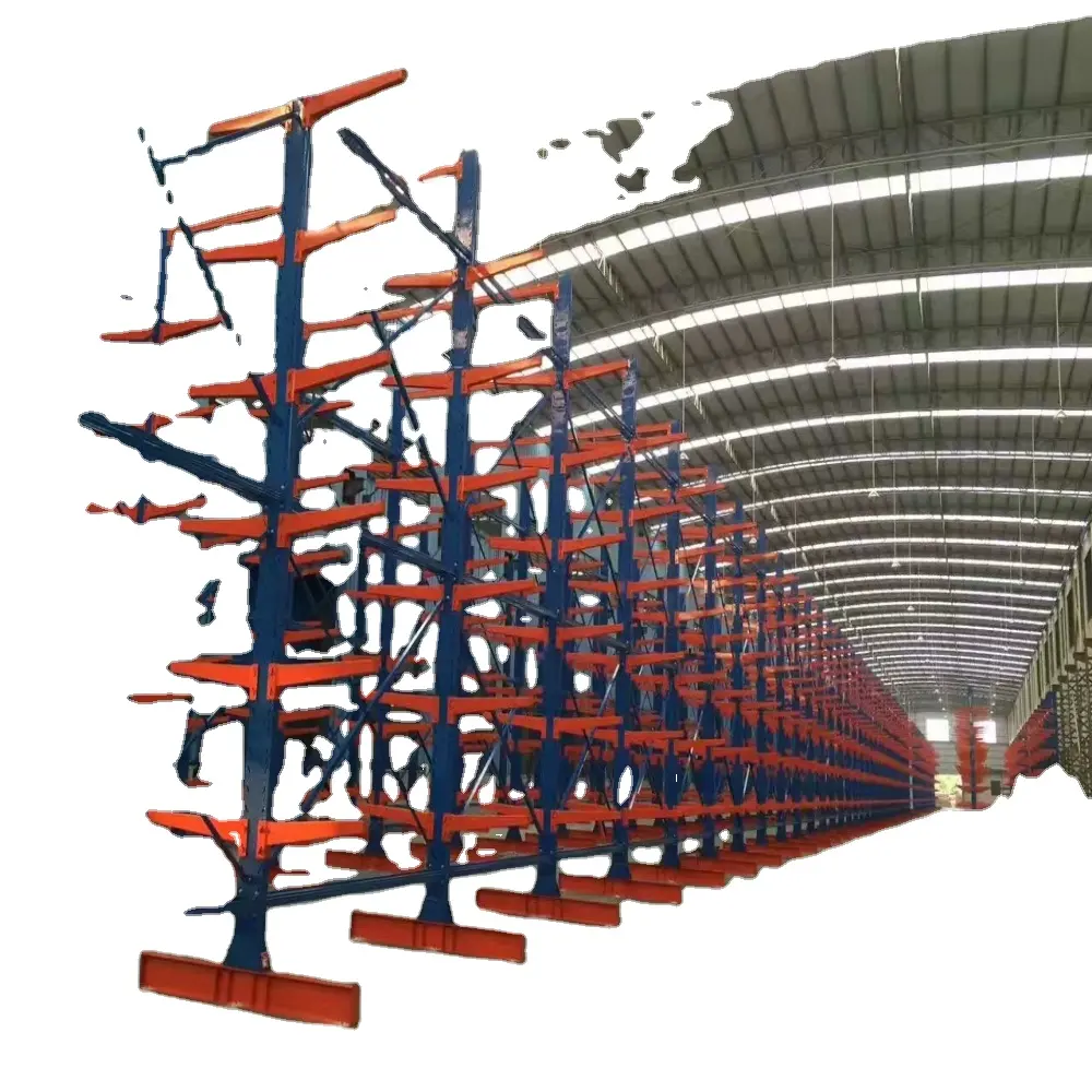 Sistema de estantes para armazenamento de material industrial, prateleiras cantilever para tubos de alumínio fabricados na China