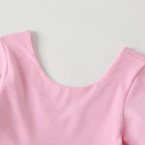 Robes d'été pour filles, col rond sans couture, poche avant, avec nœud, pour enfants - Product Image 3