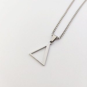 Collier à breloques en acier inoxydable Formes géométriques Bijoux délicats Collier de lettres <span class=keywords><strong>grecques</strong></span> en acier inoxydable De Moda Mujer - Product Image 4