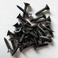 Vis à bois à tête plate à empreinte cruciforme, vente directe d'usine, fixations zinguées noires, vis autotaraudeuses port de Tianjin