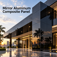 Panneau composite en aluminium miroir 3mm 4mm 1220x2440mm Or pour murs décoratifs de salle d'exposition