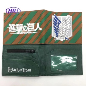 Attaque sur <span class=keywords><strong>Titan</strong></span> Wings Freedom Anime Portefeuille Bifold Survey Corps Unisexe PU Cuir Billfold - Product Image 6