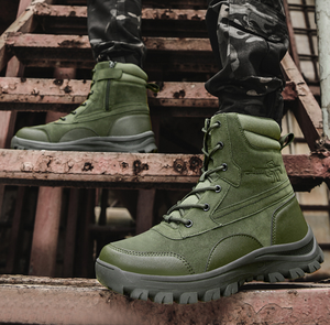 Bottes de sécurité montantes DF463 en daim, résistantes à l'huile et antidérapantes, légères, non de sécurité, pour hommes, style mode, randonnée, combat, jungle - Product Image 6