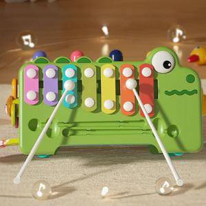 Jouets Montessori éducatifs multifonctionnels, plateau d'activités, jeu de crocodile et de <span class=keywords><strong>poisson</strong></span>, piano, labyrinthe, puzzle pour enfants - Product Image 3