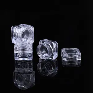 5g方形PS亚克力化妆品透明塑料面霜罐，塑料眼霜罐眼影化妆罐