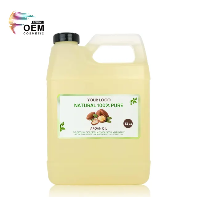 Harga grosir 32oz pelembap kulit pertumbuhan rambut 100% pelembap padat murni stimulasi minyak Argan murni beli dalam jumlah besar