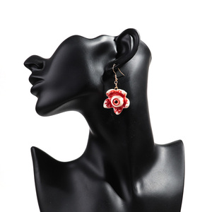Hyperbole fête bijoux Hip Hop Halloween sanglant yeux horreur résine 3D pendentif dent bouche globe oculaire acrylique boucles d'oreilles pendantes - Product Image 6