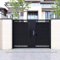 Porte de Villa Pivotante Double en Aluminium Coulé Personnalisable de Luxe, Design Moderne, Vente en Gros, Porte d'Entrée de Maison en Alliage d'Aluminium