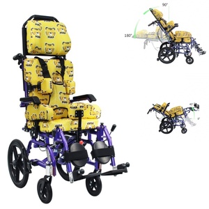 Équipement pédiatrique Paralysie cérébrale à haut dossier Bébé Enfants Fauteuil roulant Chariot pour enfants - Product Image 5