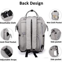 Sac à dos à couches sac à dos de voyage polyvalent avec port de charge USB poche isolée pour bébé enceinte sac à couches