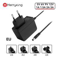 Adaptateur mural personnalisé en usine, prise EU US AU UK AR, alimentation 5V 12V 1A 1.5A 2A 3A, adaptateur AC DC pour routeur Wifi