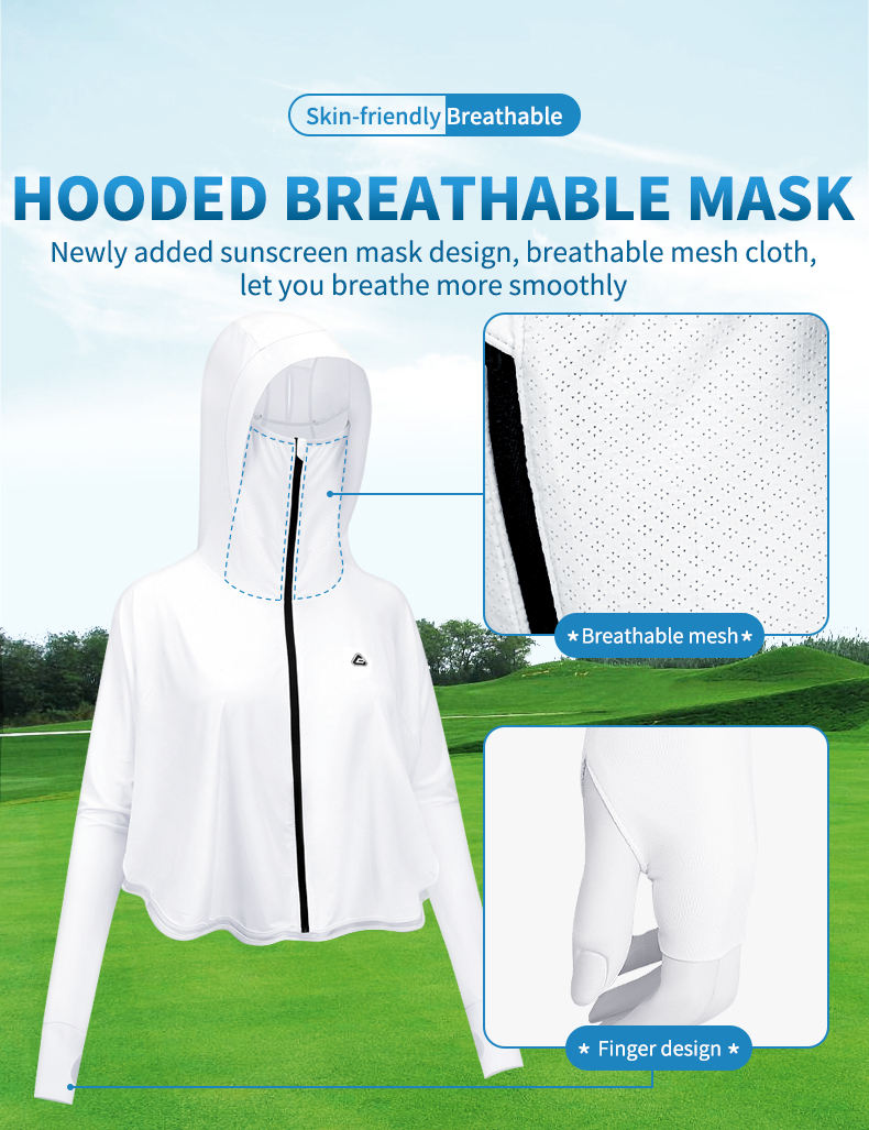 PGM YF329 custom uv golf hoodie clothes womens sun protection golf