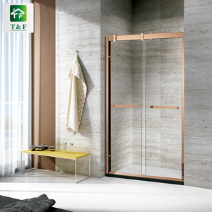 Cabina de ducha de forma recta moderna, puerta de vidrio rectangular <span class=keywords><strong>para</strong></span> baño pequeño - Product Image 2