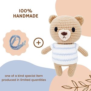 Orso all'uncinetto personalizzato piccoli animali di peluche all'uncinetto lavorati a maglia giocattoli all'uncinetto <span class=keywords><strong>amigurumi</strong></span> giocattoli per l'asilo ragazze ragazzi e adulti - Product Image 2