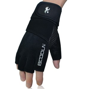 Boton Fitness Gloves <b>Half</b> Finger Wrist Support Anti <b>Slip</b> Weightlifting Training Unisex Polyester Smlxl - Product Image 2