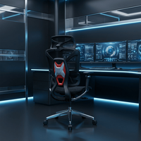 Chaise de bureau ergonomique ultra-confortable en maille, inclinable, pour jeux, travail sur ordinateur, chaise de direction pivotante