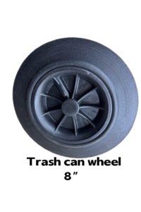 Rueda de cubo de basura de acero inoxidable de nueva condición de 8 pulgadas para piezas de equipos de manipulación de materiales - Product Image 2