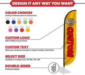 Usine publicité larme drapeaux de plumes volantes bannière personnalisée bannières de plage et accessoires d'affichage - Product Image 3