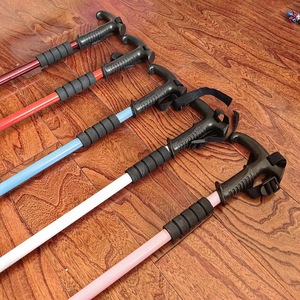 Bâtons de randonnée en acier au carbone, longueur réglable, pour les voyages en plein air et les activités de randonnée - Product Image 3