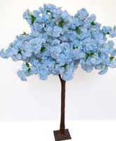 Pohon Sakura biru buatan, gaya Anime bunga sakura buatan dengan lampu LED sempurna untuk hadiah Valentine