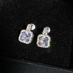 Pendientes de Diamantes de Color de Lujo, Corte Cojín, Diamantes Naturales de Fantasía para Mujer, E1148 - Product Image 5