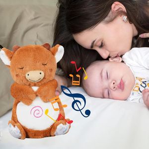 Musique, lumières et rythme en peluche: un compagnon de sommeil et une loutre respirante portable en peluche douce - Product Image 1