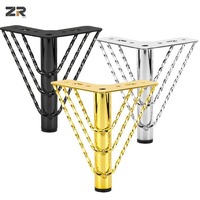 ZERUN Modern Gold Chrom Metall Dreieck Möbel Beine Hoch leistungs sofa & Schrank füße für Wohnzimmer Esszimmer Küchen