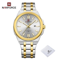 Montre-bracelet carrée NAVIFORCE 9226 pour homme, en acier inoxydable, à quartz, lumineuse, étanche, de luxe, avec bracelet en cuir, tendance