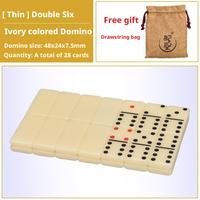 Jeu de dominos Yunduo Double Six/Double Nine/Double Twelve, dominos multi-styles
