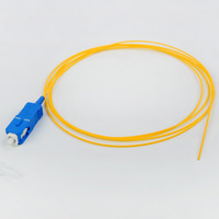 Cable de Fibra Óptica SC UPC de 12 Colores y 12 Núcleos, Pigtail FTTH CATV de 0.9mm, 1 Metro, SM, Telecomunicaciones, SC, FC, LC, ST, PVC o LSZH