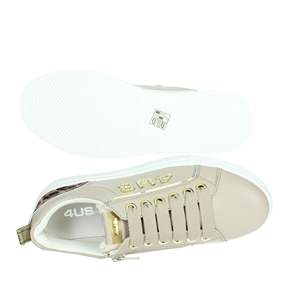 Zapatillas Deportivas para Niña 4Us Paciotti, Color Taupe con Estampado de Leopardo, Estilo para Caminar - Product Image 6