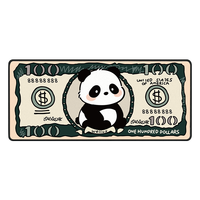 Tapis de bureau en tissu caoutchouté antidérapant, motif loutre anime mignonne et billet de 100 dollars, pour clavier, cadeau de bureau, en stock