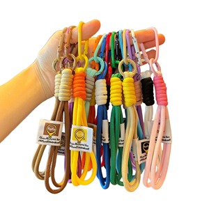 Outdoor Backpack Rope Keychain Nylon Braided Rope Climbing Button Carabiner Promotional Woven Lanyard