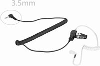 Penerima Headset In-Ear Jack 3.5mm 1Pin hanya dengar Earphone FBI tabung bening akustik dua arah Radio untuk Speaker mikrofon