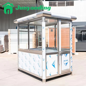 Junyaoding Maison <span class=keywords><strong>de</strong></span> garde <span class=keywords><strong>de</strong></span> sécurité extérieure Cabine <span class=keywords><strong>de</strong></span> billetterie en acier Kiosque <span class=keywords><strong>de</strong></span> stationnement - Product Image 2