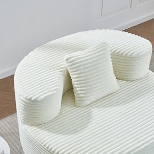Fauteuil-lit confortable en tissu flanelle compressé haute densité, sans assemblage, pour salon et chambre à coucher - Product Image 4
