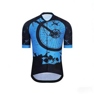 Maillot de Ciclismo de Manga Corta Estampado de Alta Calidad, a la Moda, Cortavientos, Transpirable, Antibacteriano y con Protección UV para Ciclismo Rápido - Product Image 1