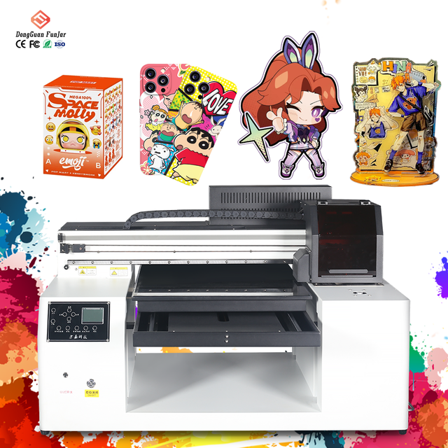 FunJar A2 5060 UV Flatbed Digital Printer Card Printer for Ceramic Tile Metal Sheet Plastic PVC with White Ink Function