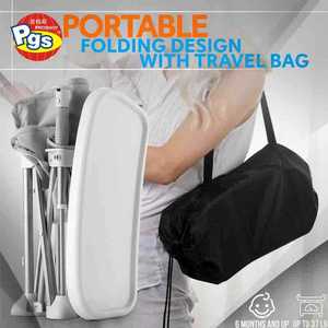 CF001 Siège rehausseur portable et pliable en plastique moderne pour bébé, chaise haute pour tout-petit avec base à bascule, ceinture de sécurité réglable, écologique - Product Image 3