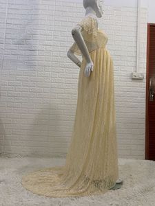 Vestido de novia largo de encaje 2025, accesorios de fotografía para mujer <span class=keywords><strong>embarazada</strong></span>, vestido de verano sin hombros, <span class=keywords><strong>ropa</strong></span> de maternidad para sesión de fotos - Product Image 4