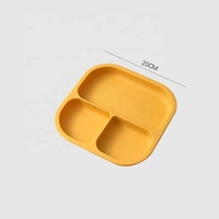 Nouveau design de plaque d'aspiration divisée en silicone pour tout-petits plat pour bébé assiette à dîner en silicone de qualité alimentaire pour bébé