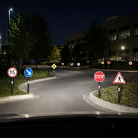 Panneaux de signalisation routière réfléchissants en aluminium personnalisés, petits, ronds, triangulaires, octogonaux, panneaux d'avertissement de sécurité, fabricant en gros OEM