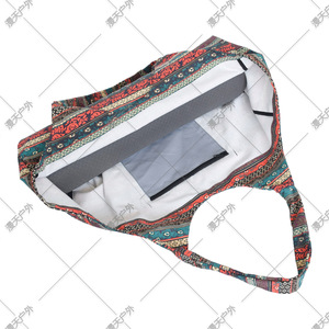 Bolsa de yoga de lona estampada de estilo étnico bohemio, de gran capacidad, para fitness y yoga - Product Image 4