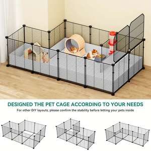 Binnen En Buiten Huisdier Kooi Veelzijdige <span class=keywords><strong>Diy</strong></span> Pet Box Met Verwijderbare Metalen Bedrading, Kitten Huis Met Trap - Product Image 5