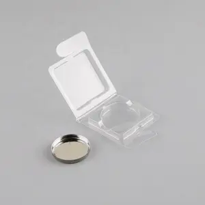 High quality 26mm 36mm 59mm round pan clam shell blister packaging eye shadow container