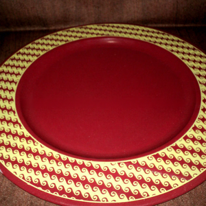 Plato de Presentación de Metal Esmaltado Duradero para Bodas y Fiestas con Impresión Personalizada - Product Image 1