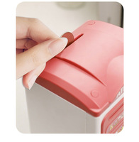 Tirelire électronique ATM avec mot de passe, boîte à monnaie, coffre-fort bancaire ATM pour billets et pièces, avec enrouleur automatique de billets, cadeau